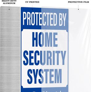 Señal de sistema de seguridad para el hogar, tamaño 8 "X 12", hecho de aluminio, a prueba de herrumbre, resistente a los rayos UV, adecuado para entradas, cercas, puertas - Product Image 4