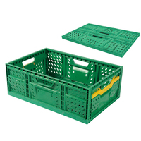 Caisse pliable en plastique robuste pour légumes, fabrication OEM, Chine, 6418 Logistics