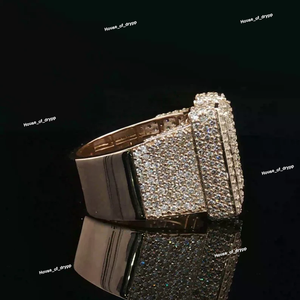 Anillo con Letra N con Incrustaciones de Diamantes, Estilo Hip Hop, Anillo Inicial del Alfabeto, Tono Plateado, Joyería de Moda para Hombre y Mujer, Regalo - Product Image 2