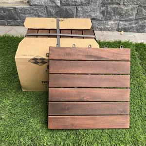 Dalles de terrasse en bois d'acacia faciles à installer, revêtement de sol extérieur à emboîtement - Product Image 6