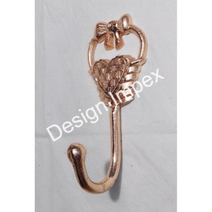 Vente chaude en forme de coeur en fonte d'aluminium fini or rose crochet mural crochets décoratifs en métal à un prix raisonnable et impressionnant - Product Image 3