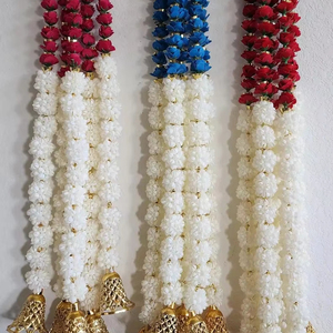 ม่านแขวนประตูลายดอกกุหลาบดอกมะลิดอกไม้แขวนพวงมาลัยดอกไม้มุสลิมตกแต่งงานแต่งงานฮาลดิเมน - Product Image 1