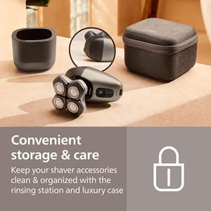 Afeitadora Eléctrica para Hombre y Mujer con Triple Cuchilla, Alimentación USB, Función Húmeda/Seca, Resistente al Agua IPX7, Afeitado Suave, Cabezal Giratorio, Lavable - Product Image 2