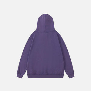 Sudadera con capucha con estampado de letras bordadas de primera calidad Sudadera con capucha pesada Sudadera con capucha con logotipo personalizado - Product Image 3