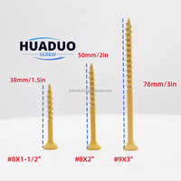 200 vis de terrasse extérieures en bronze de haute qualité, résistantes à la rouille # 8 # Vis à bois à tête Torx de 9, 1-1/2, 2 et 3 pouces avec embout T25