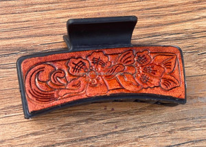 มาใหม่ล่าสุดร้อนขายสไตล์ตะวันตกทําด้วยมือเครื่องมือแกะสลักหนังผมกรงเล็บคลิปหนังกรงเล็บอุปกรณ์เสริมผมสําหรับผู้หญิง - Product Image 3