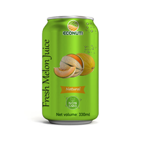Vente en gros de canettes élégantes de 330 ml de soda au melon vert gazeux faible en gras, emballage en boîte, prix usine, exportation