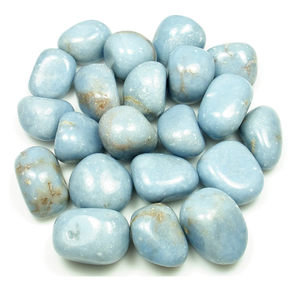 Wholesale Bulk <b>Natural</b> <b>Crystal</b> Angelite Tumbled Stone Reiki Chakra Agate Gemstone Engraved Angelite for Healing Carved Technique - Product Image 6