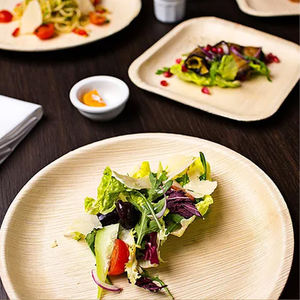 Platos desechables redondos biodegradables duraderos, vajilla ecológica para bodas, picnics y eventos de oficina - Product Image 3