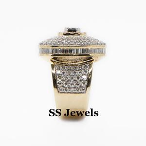 Juego de puntas de moissanita de corte brillante personalizado para hombre, anillo de moda de campeón helado, anillo de rapero chapado en rodio de plata 925 - Product Image 4