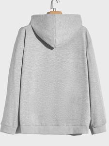 Sweat à capuche thermique en molleton 100% coton personnalisé pour l'hiver 2025, logo brodé 3D, chaud et épais - Product Image 2