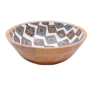 Cuencos de Madera de Mango Esmaltados con Diseños Coloridos para Decoración del Hogar, Jardín, Mesa o Vajilla para Fiestas - Product Image 1
