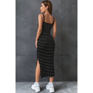 Vestido Largo Otomano de Mujer Spring Jane con Abertura Lateral y Cintura Natural - Elegante Vestido Maxi sin Mangas de Tela Transpirable - Product Image 3