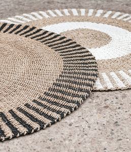 Tapis antidérapant écologique de style bohème en jonc de mer naturel rond avec taille personnalisée pour la décoration intérieure fabriqué au Vietnam - Product Image 6