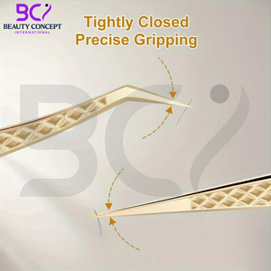 Precision Fiber Tip Tweezers Anti-Slip, Comfortable Grip Design for Eyelash Extensions & Makeup Application Grafted Tweezers - Product Image 3