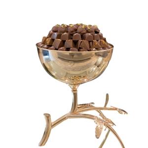 Bol à chocolat en métal argenté de haute qualité Design moderne bol de service à chocolat décoratif de mariage pour les fêtes et les événements en vente - Product Image 3