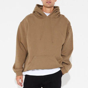 2025 haute qualité 350 GSM coton épais blanc plaine poids lourd surdimensionné sweats à capuche unisexe Logo personnalisé hommes sweats à capuche en molleton pour hommes - Product Image 1