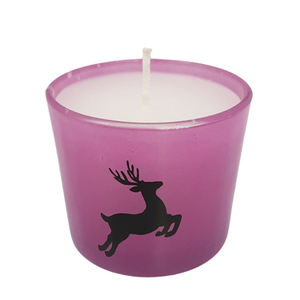 Home Decorative Glass Round Votive With Wax Blue <b>Colour</b> Votive <b>Candle</b> Holder for Wedding Christmas & Table Top Decoration - Product Image 2