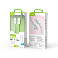 60W Typ-C zu Typ-C 3M Datenkabel Modell 1101227 Grüne Farbe Ladekabel für Unterhaltungselektronik