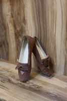 Bottines en cuir suédé marron pour femmes Bottines en cuir véritable fabriquées à la main élégantes et durables