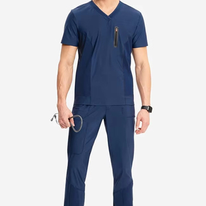 Jogger Scrub Pants con cuello en V Top para mujeres Trabajadores médicos Respetuoso con la piel y duradero - Product Image 1