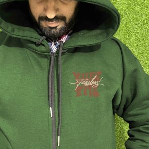 Men's Customizable 3D Zipper-Up Hoodies Heavyweight Fleece Eco-Friendly Windproof Winter Sweatshirt Embroidered Logo 100% Cotton - Product Image 5