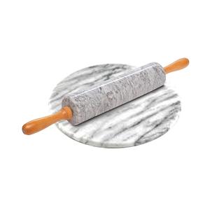 Newest Design Eco-Friendly Round Shape Chakla Belan Set in Marble <b>White</b> Color Rolling <b>Pin</b> <b>Boards</b> Custom Size for Top Selling - Product Image 6