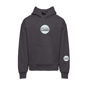 Sweat-shirt à capuche surdimensionné en coton épais style streetwear - Product Image 6