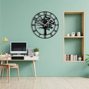 Natural beauty Tree Design Antique Metal <b>Wall</b> <b>Clock</b> for Home Size Stylish <b>Wall</b> <b>Clock</b> for Living Room Diameter <b>40cm</b> - Product Image 3