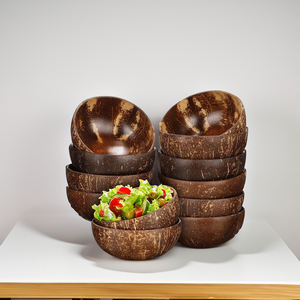 Cuencos de coco de laca natural artesanal de Vietnam, cuenco con incrustaciones de cáscara de huevo y nácar, cuenco lacado-TL2004 - Product Image 2