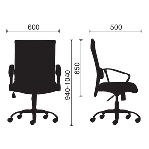 Chaise de bureau pivotante à dossier en maille réglable en hauteur avec base en plastique - Design minimaliste, revêtement en tissu et appui-tête réglable - Product Image 3