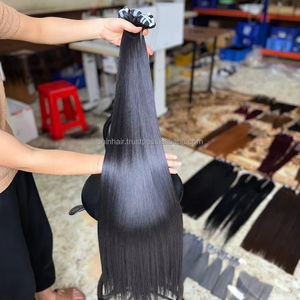 Perruques et extensions de cheveux humains bruts Vietnam Super Double Drawn de 8 à 30 pouces avec tissage frontal complet Perruques et extensions de cheveux humains droits et osseux - Product Image 1