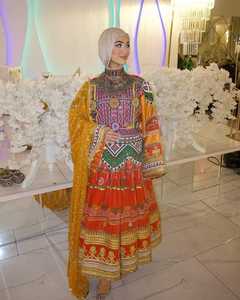 2025 nouveauté afghane pakistanaise fête de mariage porter des robes pour les femmes lourd brodé bohème Vintage robes disponibles - Product Image 3