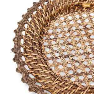 Napperon de chargeur de rotin de plaque de bambou écologique de haute qualité du Vietnam tissé à la main pour des événements de luxe commande minimum 100 pièces - Product Image 2