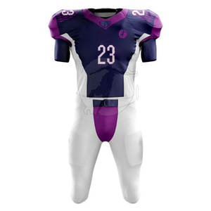 Uniforme de football américain personnalisé, poids léger, nouveau style, respirant, taille plus, ensemble de couleurs unies - Product Image 1