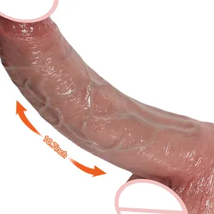 Realistic 10.7 Inches Thick Soft Female Masturbation Liquid Silicone Big Dildo Sex Toy For Woman Masturbador Feminino Consolador