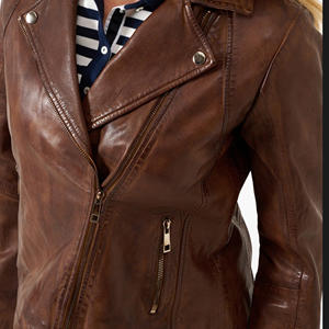 2025 nouveau Look conception personnalisée en cuir véritable femmes vestes personnalisé Logo impression haute qualité en cuir femmes vêtements vêtements - Product Image 5