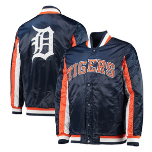 แจ็กเก็ตบอมเบอร์ซาตินเสื้อแจ็คเก็ตผ้าไหมปักลายย้อมสีสไตล์วินเทจมหาวิทยาลัยอเมริกันปกตั้งสไตล์วินเทจ - Product Image 3