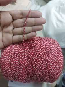 Corde en coton sur mesure sous forme torsadée bicolore à des fins variées et également pour la revente. - Product Image 3