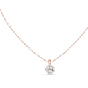 Collier pendentif en diamant VVS-VS EF créé en laboratoire 1 CT, or rose, jaune, blanc 18 carats, 14 carats, bijoux de luxe pour femmes - Product Image 1