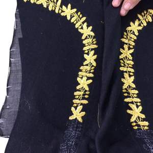 This is a <b>black</b> piper or drummer doublet jacket with hand-embroidered gold bullion and braiding - Product Image 3