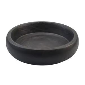 ชามตกแต่งสีดำแบบเรียบง่ายที่วางกลางโต๊ะรับประทานอาหารที่เสิร์ฟขนมแสดงเทียนหรือใช้งานในบ้านได้เหนือกาลเวลา - Product Image 5