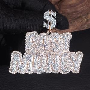 Colgante de Moissanita con Corte Brillante Personalizado al por Mayor, Claridad VVS, Certificado GRA, Estilo Hip Hop Iced, Joyería Unisex, Amuletos - Product Image 3