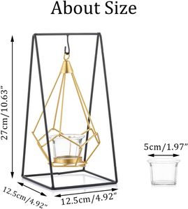 Best <b>Candle</b> Holder Black <b>Gold</b> Color Industrial Candlesticks Votive Stand Metal Modern Fancy Wedding Home Decorate <b>Candle</b> Holder - Product Image 3