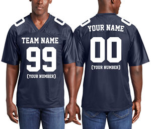 เสื้อเจอร์ซีย์ฟุตบอลอเมริกันแบบว่างเปล่าสำหรับผู้ชายชุดกีฬาแบบสั่งตัดได้เสื้อทีมขนาดใหญ่พิเศษดีไซน์ใหม่ล่าสุด - Product Image 3