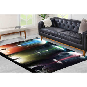 Tapis Star Wars : Tapis spatial moderne antidérapant, tapis imprimé, tapis fin non tissé - Product Image 1