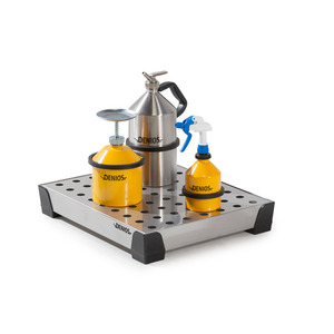 Piccola vasca di rilegatura in acciaio inox, capacità di 15 litri, 500 x 600 x 95 mm, con piastra forata - Product Image 3