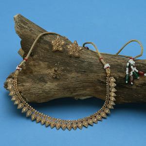 Conjunto de joyería de latón nupcial pesado de calidad superior Accesorio impresionante para Haldi Mehndi y eventos de recepción de la India - Product Image 5