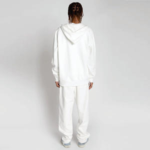 80% Cotton 20% Polyester Dropped Shoulders Pullover Style Cross Over Neckline Vintage <b>Black</b> Oversized <b>Hoodie</b> - Product Image 2