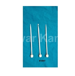เข็มถักไม้ไผ่เข็มถักปลายแหลมเดียวแบบตรงสำหรับถักไหมพรมแบบทำมือ DIY - Product Image 5